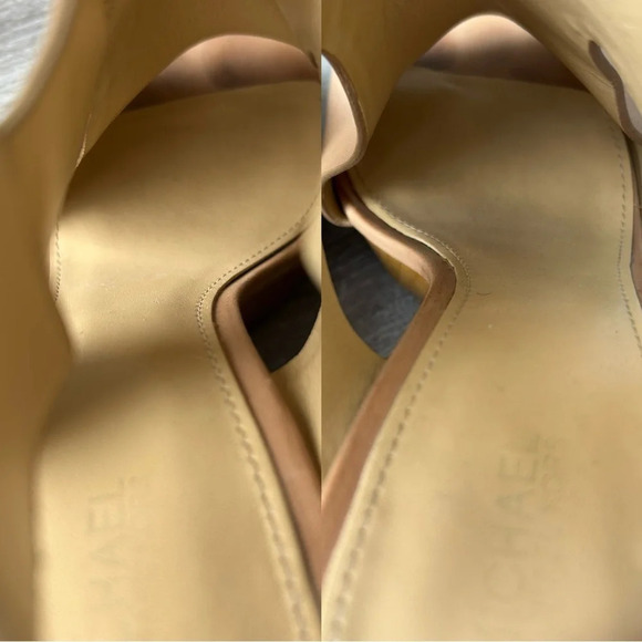 Michael Kors  Beige Leather Wedge Sandals - Picture 11 of 15